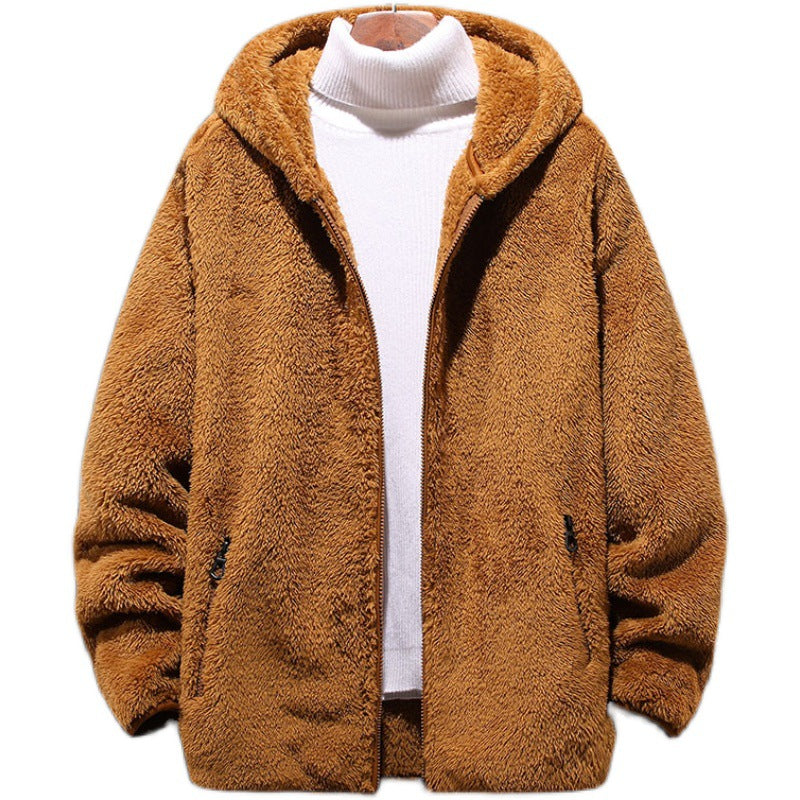 M-8XL men's sweater men's fashion brand autumn and winter loose plush hooded top men's plus size plus size