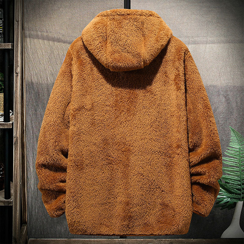 M-8XL men's sweater men's fashion brand autumn and winter loose plush hooded top men's plus size plus size