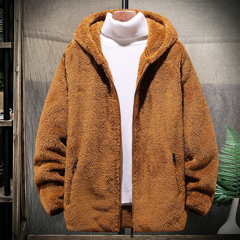 M-8XL men's sweater men's fashion brand autumn and winter loose plush hooded top men's plus size plus size