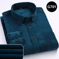 2026 Spring and Autumn New Men's Pure Cotton Corduroy Long Sleeve Shirt Men's Casual Cotton Large Size Shirt Wholesale Dropshipping