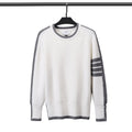 BROWIN TB New Wool Round Neck Pullover Sweater Korean Casual Base Jacket for Men and Women