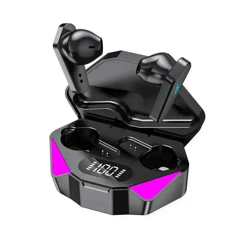 TWS Gaming Earbuds Wireless Bluetooth Earphones With Mic Bass Audio Sound Positioning 9D Stereo Music