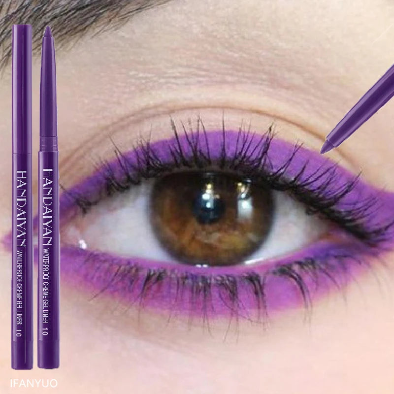 Matte Colorful Eye Liner Pen 20 Colors Eyeliner Gel Pencils Long Lasting Eye Shadow Pen Pink Black Eye Charming Makeup Cosmetics