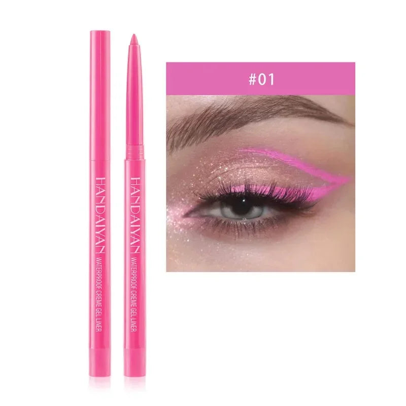 Matte Colorful Eye Liner Pen 20 Colors Eyeliner Gel Pencils Long Lasting Eye Shadow Pen Pink Black Eye Charming Makeup Cosmetics