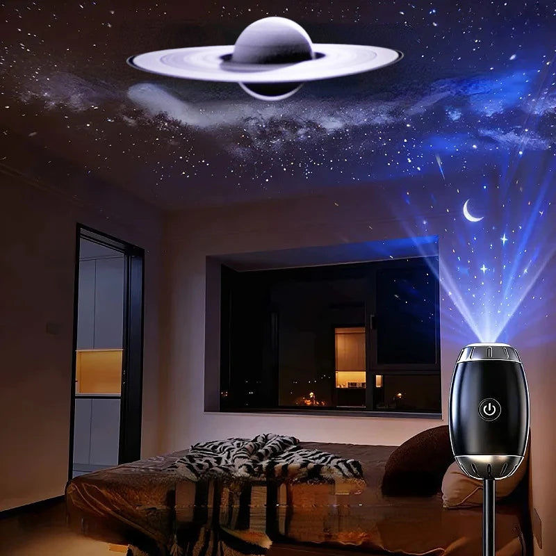 LED Car Atmosphere Projector Light, Large Range Projection Galaxy Starry Sky Ambient Lamp Night Light for Bedroom Car Roof Decor