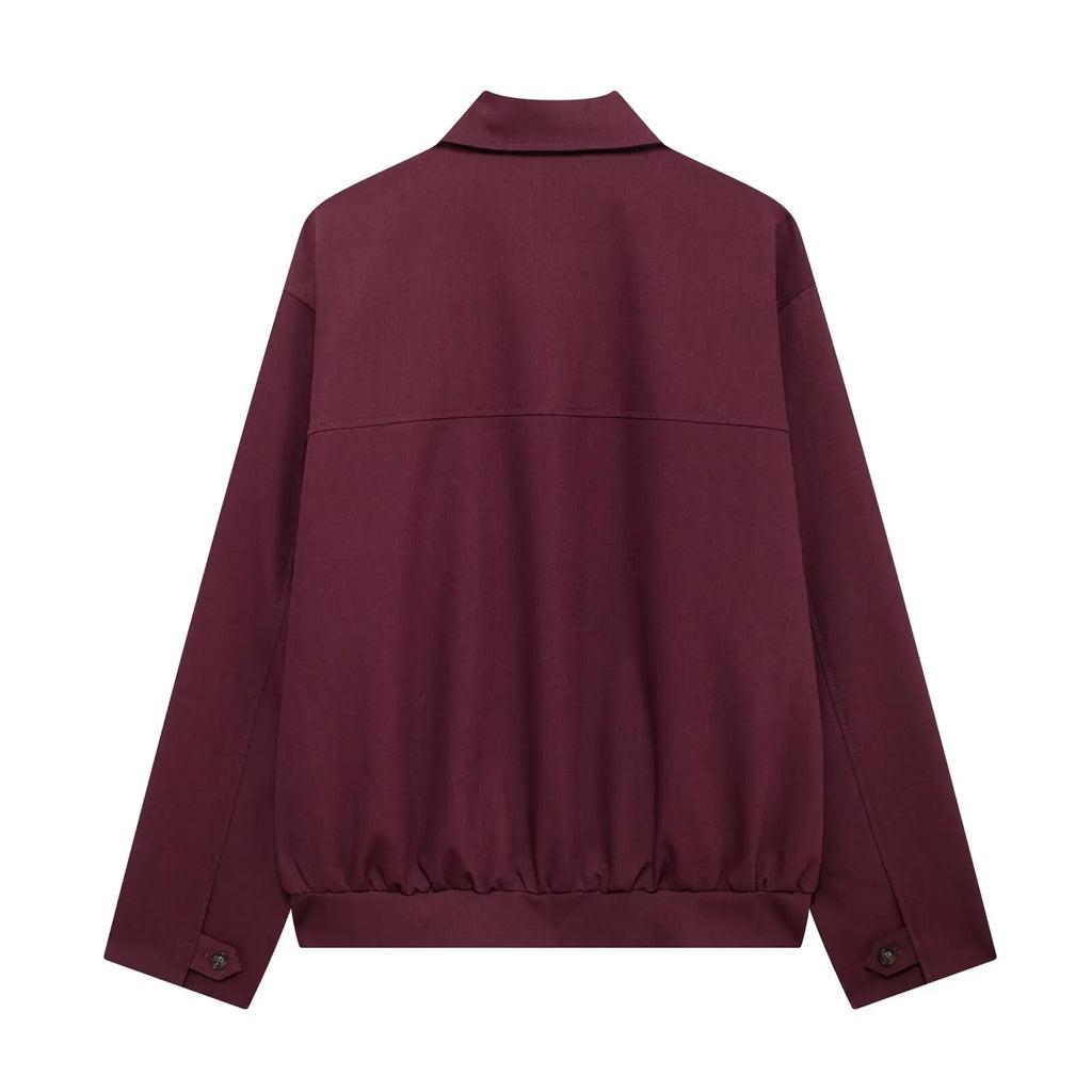 MUJER Zipper Bomber Jackets for Women Fall Outerwears Overcoat Female Long Sleeve Loose Jacket Women Coats Retro Women's Jacket