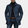 Men's Jacket High-end Casual Jacket Retro Waterproof Long-sleeved Cardigan Trench Coat Men's Clothing