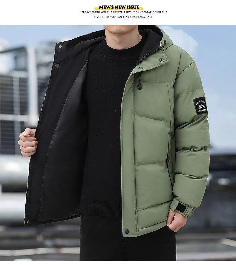 Winter Coat Male Jacket Overcoat Men Men's Fashion Windbreaker Parka Streetwear Autumn Windproof Casual Warm Hombre Outdoors