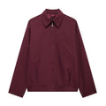 MUJER Zipper Bomber Jackets for Women Fall Outerwears Overcoat Female Long Sleeve Loose Jacket Women Coats Retro Women's Jacket