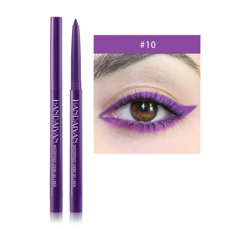Matte Colorful Eye Liner Pen 20 Colors Eyeliner Gel Pencils Long Lasting Eye Shadow Pen Pink Black Eye Charming Makeup Cosmetics