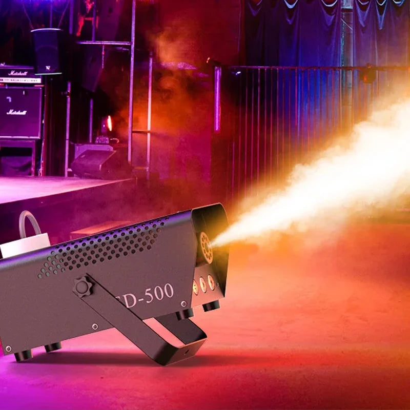 500W RGB LED Smoke Machine with Wireless Remote Control, Colorful Stage Fog Machine DJ Equipment for Bar Party Concert Halloween
