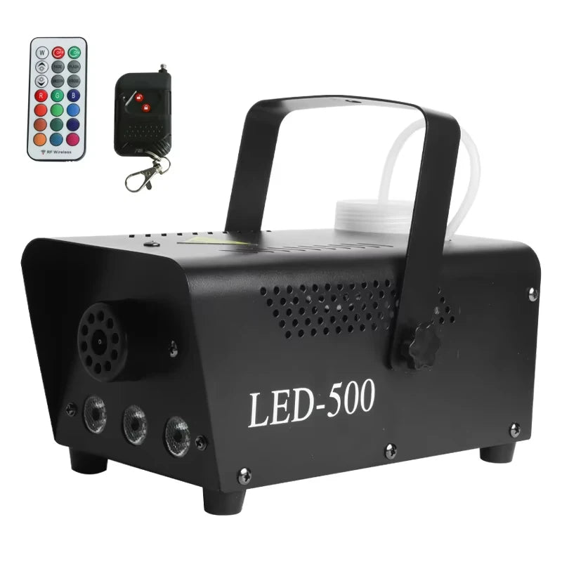 500W RGB LED Smoke Machine with Wireless Remote Control, Colorful Stage Fog Machine DJ Equipment for Bar Party Concert Halloween